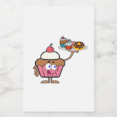 Cupcake zoet je dag voedselcontainer etiket (Enkel label)