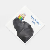 Cupcake - Zwart Lab Servet (Hoek)