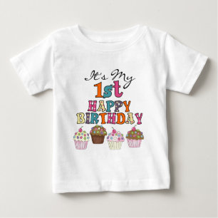 Cupcakes 1st Birthday Tshirts en Gifts