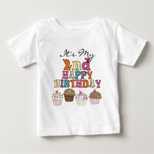 Cupcakes 2e Verjaardag Tshirts en geschenken