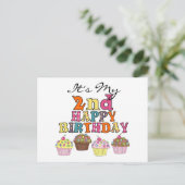 Cupcakes 2e Verjaardag Tshirts en geschenken Briefkaart (Staand voorkant)