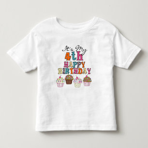 Cupcakes 4e Verjaardag Tshirts en geschenken