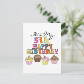  Cupcakes 5e Verjaardag Tshirts en geschenken Briefkaart (Staand voorkant)