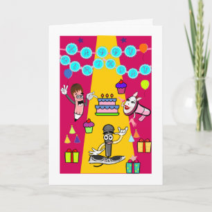 Cupcakes and Balloons Birthday Card Feestdagen Kaart