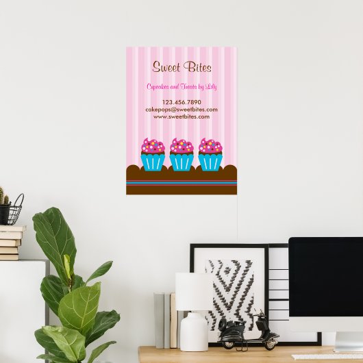 Cupcakes Bakery Poster (Thuiskantoor)
