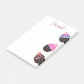 Cupcakes Bakery Sweet Frosting Post-it Notes (Incliné)