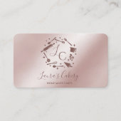 Cupcakes Baking Tools Utiers Whisk Monogram Visitekaartje (Voorkant)