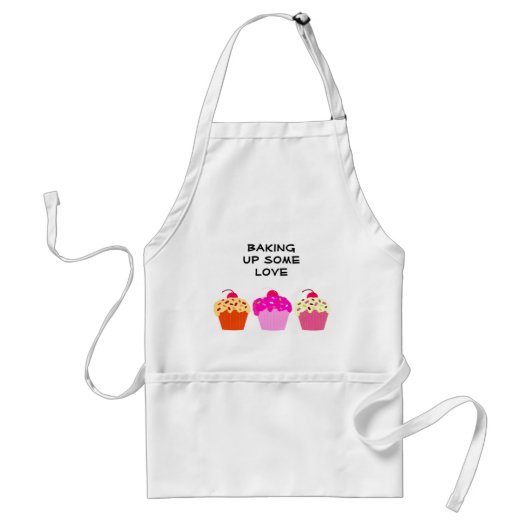 Cupcakes Bakken met veel Liefde Standaard Schort (Voorkant)