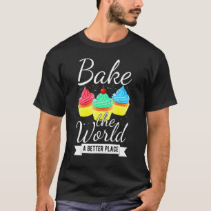 Cupcakes Bakker Verjaardagsfeestje Bakken Schattig T-shirt