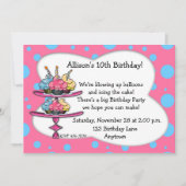 Cupcakes Birthday Invitation Kaart (Voorkant)