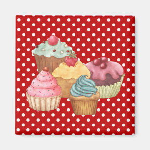 Cupcakes Cakes Pastry Magnet Magneet