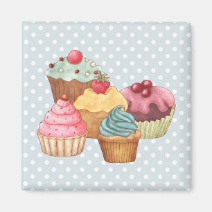 Cupcakes Cakes Pastry Magnet Magneet