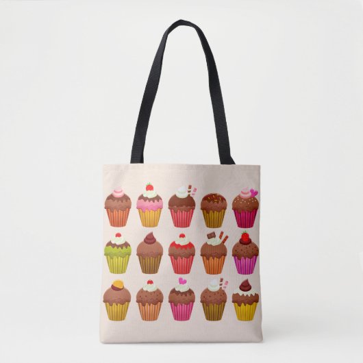 cupcakes canvas tas (Voorkant)