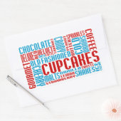 cupcakes chitChat Rechthoekige Sticker (Envelop)