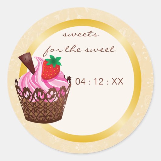 Cupcakes & Cocktails Stickers Party Favoriser - mi (Devant)