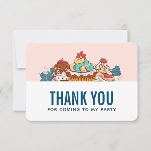 Cupcakes de style rétro Sweet Traitements Merci (Devant)