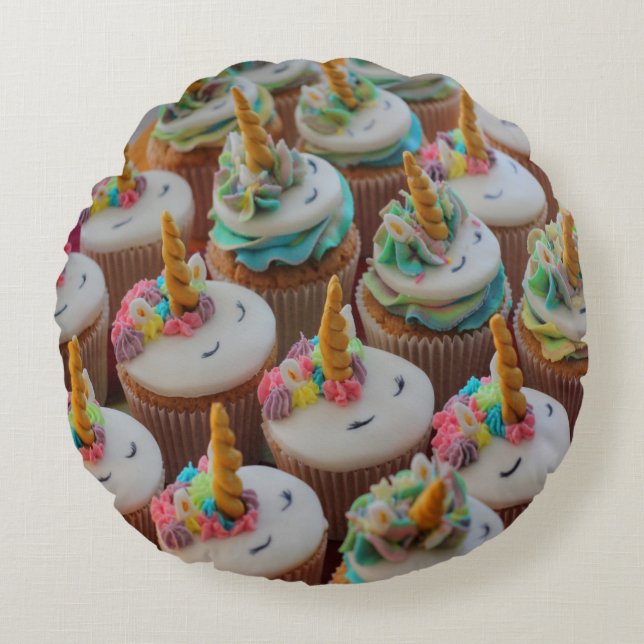 Cupcakes Design Rond Kussen (Voorkant)