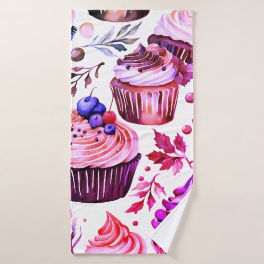 Cupcakes Dessert Heaven Bad Handdoek (Badhanddoek)