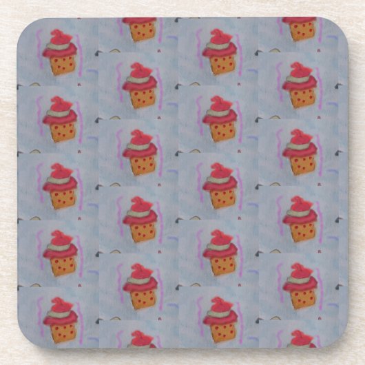 Cupcakes Dessous de verre plastique dur (Devant)