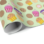 Cupcakes en koekjes cadeaupapier (Rol Hoek)