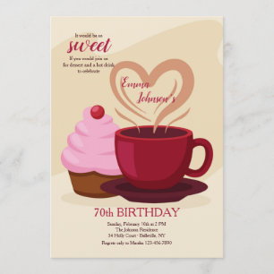 Cupcakes en Koffie Uitnodiging
