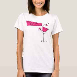 Cupcakes en Martinis in Hot Pink T-shirt