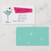 Cupcakes en Martinis in Hot Pink Visitekaartje (Voorkant / Achterkant)