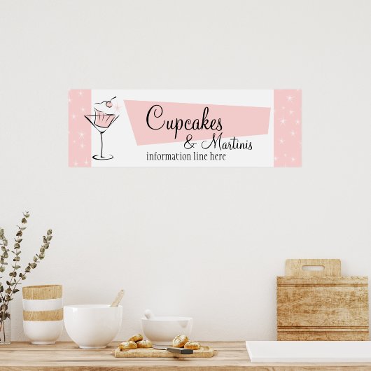 Cupcakes en Martini's! Poster (Keuken)
