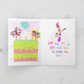 Cupcakes et ballons Carte d'anniversaire (Intérieur)