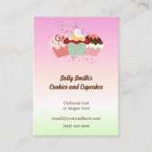 Cupcakes et biscuits Carte de visite de cuisine (Devant)