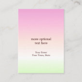 Cupcakes et biscuits Carte de visite de cuisine (Dos)