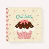Cupcakes et Coeurs Carnet personnalisé (Devant)