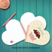Cupcakes et Coeurs Carnet personnalisé