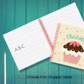 Cupcakes et Coeurs Carnet personnalisé
