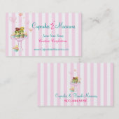 Cupcakes et Macarons Carte de visite (Devant / Derrière)