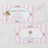 Cupcakes et Macarons Carte de visite (Devant / Derrière)