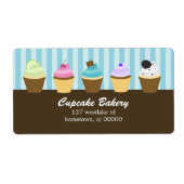 Cupcakes Étiquettes de adresse (Devant)