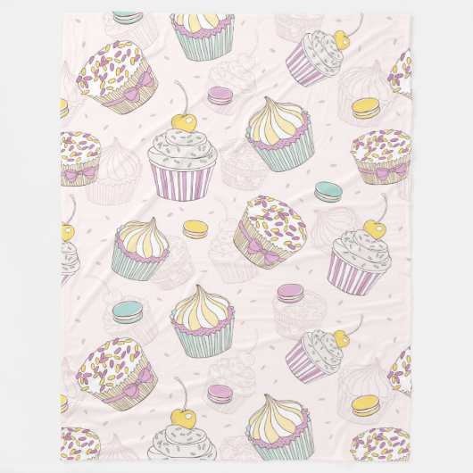 Cupcakes Fleece Deken (Voorkant)