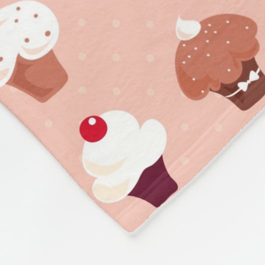 Cupcakes Fleece Deken (Hoek)