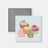 Cupcakes Gâteaux Aimant de pâtisserie (Recto/Verso)