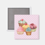 Cupcakes Gâteaux Aimant de pâtisserie (Recto/Verso)