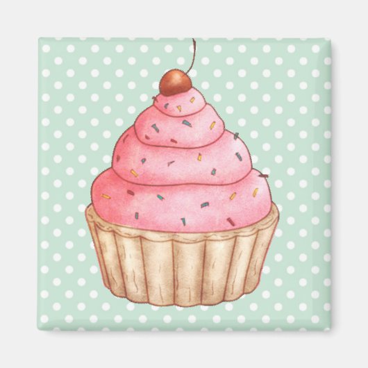 Cupcakes gebak magneet (Voorkant)