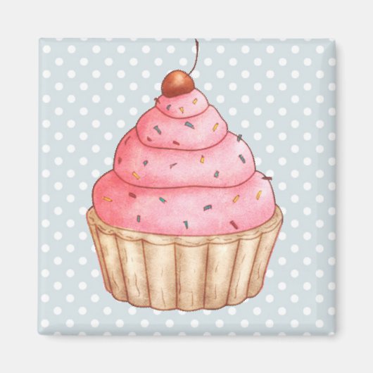 Cupcakes gebak magneet (Voorkant)