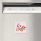 Cupcakes gebak magneet (Insitu (Vaatwasser))