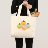 Cupcakes Grote Tote Bag (Voorkant (product))
