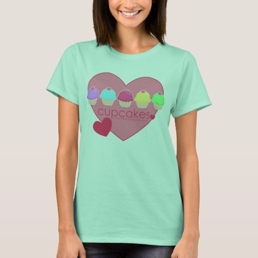 cupcakes hart v.01 t-shirt (Voorkant)