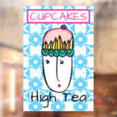 Cupcakes High Tea Raamsticker (Vel 2)