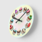 Cupcakes Horloges en cercle coloré (Angle)