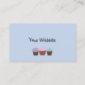 Cupcakes in een rij visitekaartje (Achterkant)