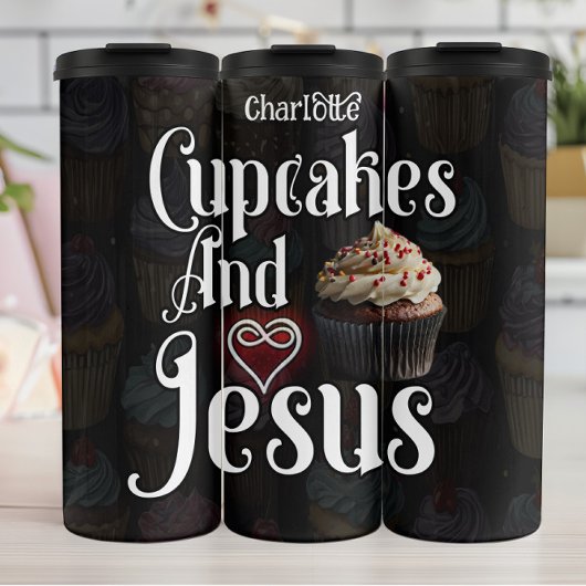 Cupcakes, Jezus, zoete toewijding Thermosbeker